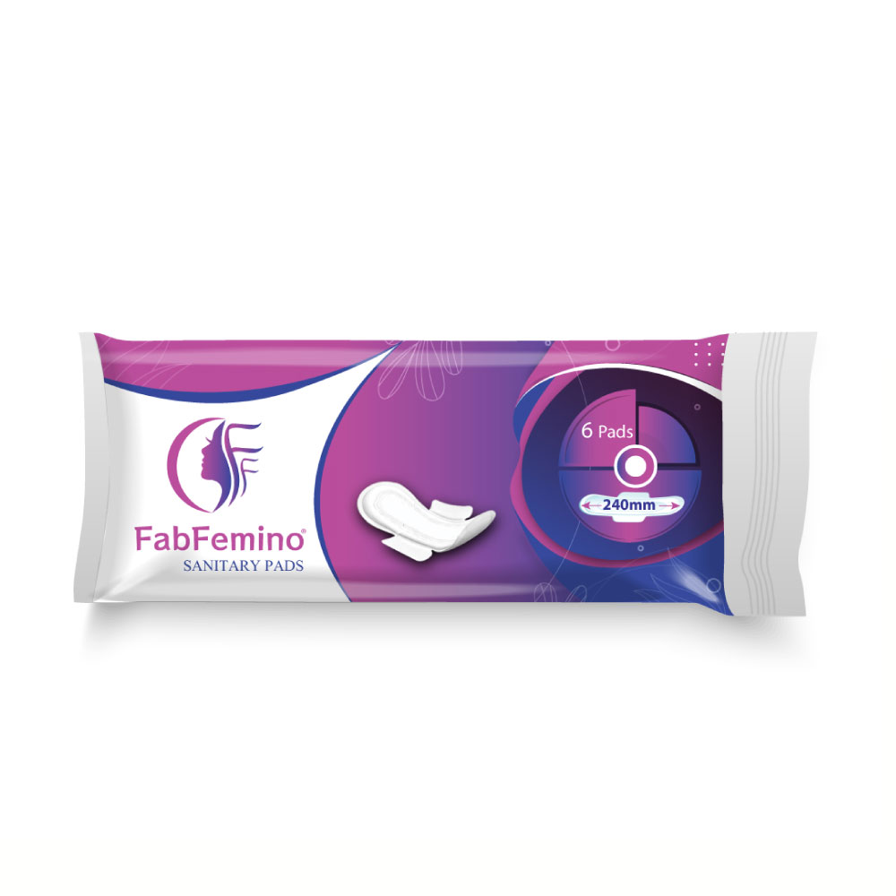 FabFemino Cottony Soft Rash Free Sanitary Pads - 240MM